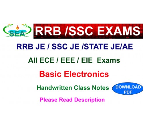  BASIC ELECTRONICS NOTES PDF - for RRB JE/SSC JE/ OTHETR EXAMS